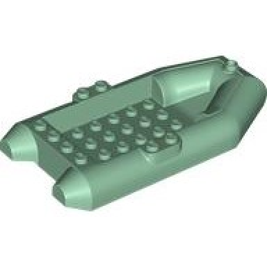 sand green boat rubber raft 12 x 6 x 2