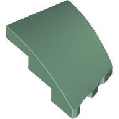 sand green wedge 3 x 2 left no studs