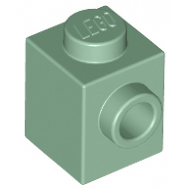 sand green brick modified 1 x 1 with stud on side