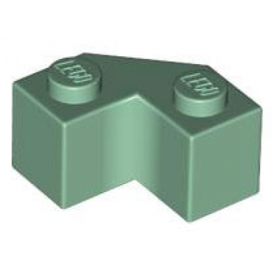 sand green brick modified facet 2 x 2