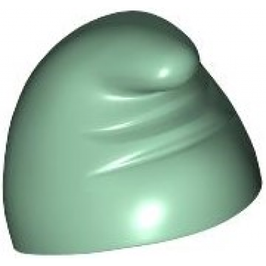 sand green minifigure headgear slouch hat dwarf gnome with tip facing forwards creases at front