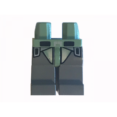 sand green hips and dark bluish gray legs with sw kashyyyk trooper pattern