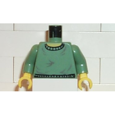 sand green torso harry potter crew neck sweater pattern sand green arms yellow hands