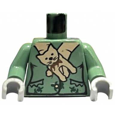 sand green torso harry potter professor snape boggart pattern sand green arms light bluish gray hands