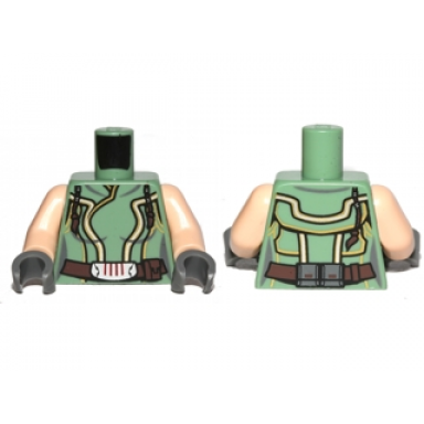 sand green torso sw female jumpsuit with belt pattern satele shan light nougat arms dark bluish gray hands