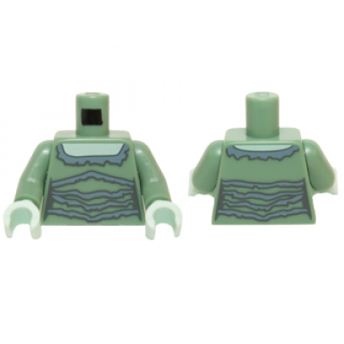 sand green torso female outline light aqua skin and dress with gray ruffles pattern sand green arms light aqua hands