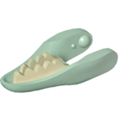 sand green dinosaur jaw lower raptor with tan teeth pattern
