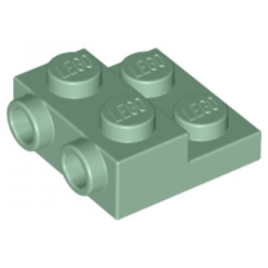 sand green plate modified 2 x 2 x 2 3 with 2 studs on side
