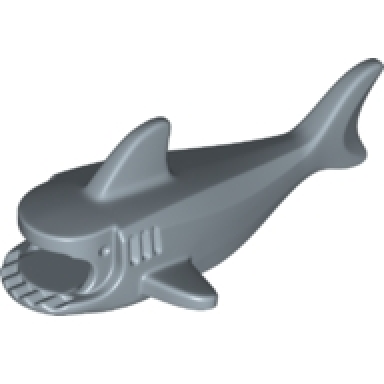 sand blue shark body with debossed gills