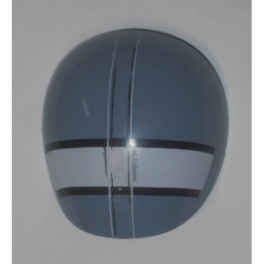 sand blue large figure armor round smooth with thick white horizontal stripe pattern