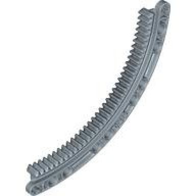 sand blue technic gear rack 11 x 11 curved