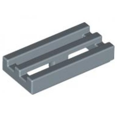 sand blue tile modified 1 x 2 grille with bottom groove