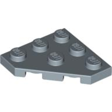 sand blue wedge plate 3 x 3 cut corner
