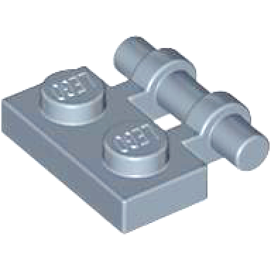 sand blue plate modified 1 x 2 with bar handle on side - free ends