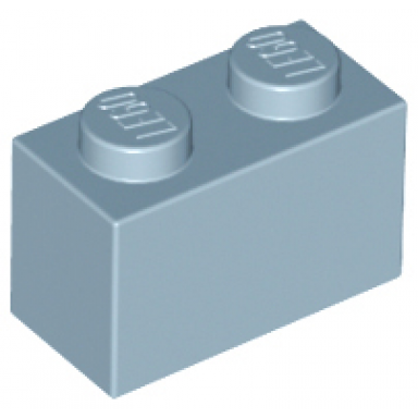 sand blue brick 1 x 2