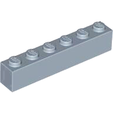 sand blue brick 1 x 6
