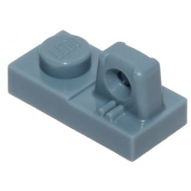 sand blue hinge plate 1 x 2 locking with 1 finger on top