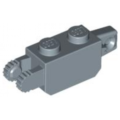 sand blue hinge brick 1 x 2 locking with 1 finger vertical end and 2 fingers vertical end