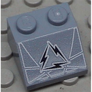sand blue slope 45 2 x 2 with alpha team arctic pattern