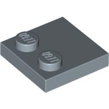 sand blue tile modified 2 x 2 with studs on edge