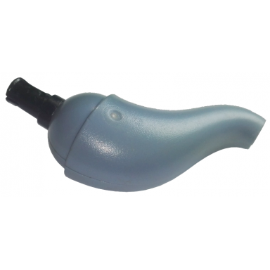 sand blue dinosaur tail neck base section s-curve with black technic pin