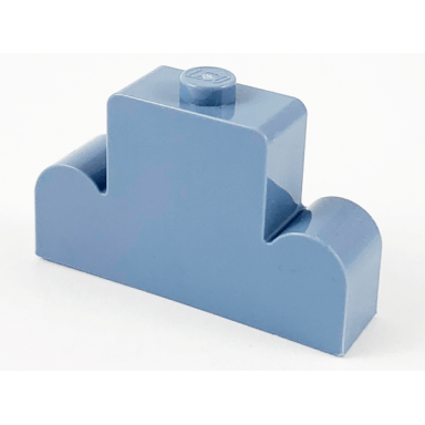 sand blue brick modified 1 x 4 x 2 center stud top