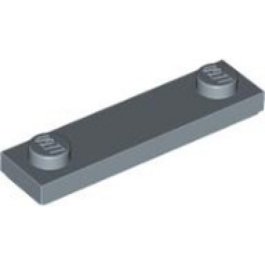 sand blue plate modified 1 x 4 with 2 studs with groove