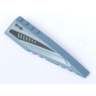 sand blue wedge 12 x 3 right with alpha team arctic side-only long grille pattern sticker - set 4770