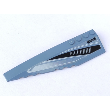 sand blue wedge 12 x 3 left with alpha team arctic side-only long grille pattern sticker - set 4770