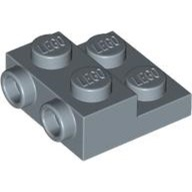 sand blue plate modified 2 x 2 x 2 3 with 2 studs on side - hollow bottom tube
