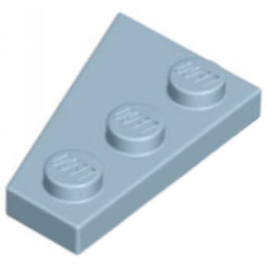 sand blue wedge plate 3 x 2 right