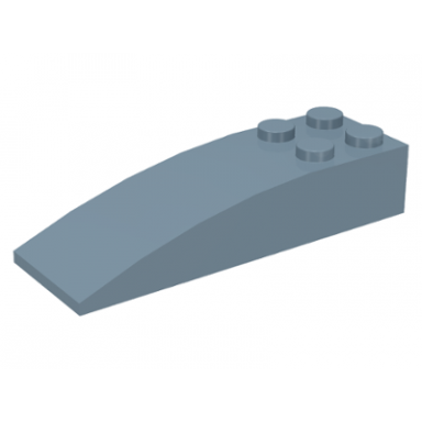 sand blue slope curved 6 x 2