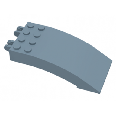 sand blue windscreen 8 x 4 x 2 curved with locking dual 2 fingers
