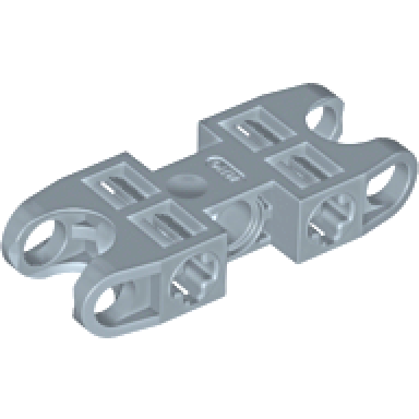 sand blue technic axle and pin connector 2 x 5 with 2 ball joint sockets open sides
