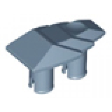 sand blue vehicle fairing 1 x 2 stepped with two pins