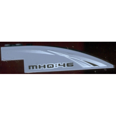 sand blue windscreen 10 x 4 x 2 curved with bubble cutout with mhq:46 pattern on both sides stickers - set 4746