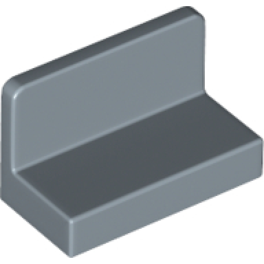sand blue panel 1 x 2 x 1 with rounded corners