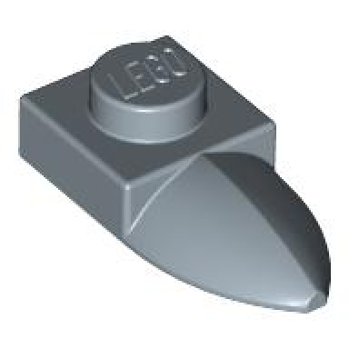 sand blue plate modified 1 x 1 with tooth horizontal