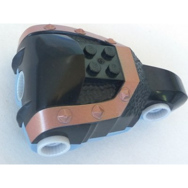 sand blue large figure torso kk with karzon pattern black front and copper trim - series 3 - brick 2 x 2 relief base part number is in question