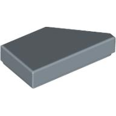sand blue tile modified 1 x 2 wedge left