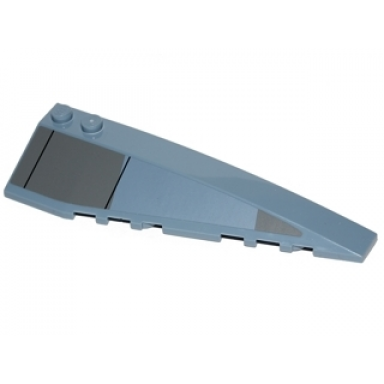 sand blue wedge 10 x 3 right with gray panels and black lines pattern sticker - set 75041
