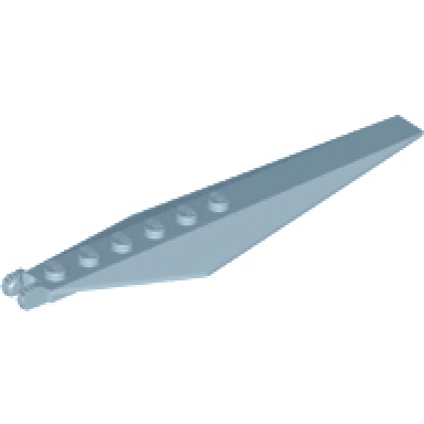 sand blue hinge plate 3 x 12 with angled side extensions and tapered ends