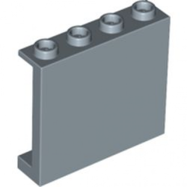 sand blue panel 1 x 4 x 3 with side supports - hollow studs