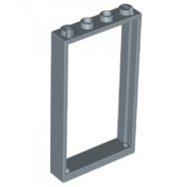 sand blue door frame 1 x 4 x 6 with 2 holes on top and bottom