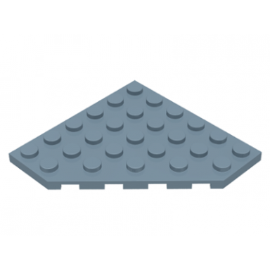 sand blue wedge plate 6 x 6 cut corner