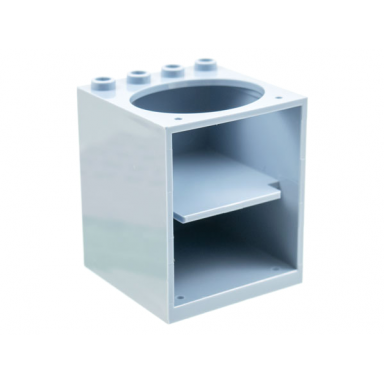 sand blue container cupboard 4 x 4 x 4 with elliptical hole for sink