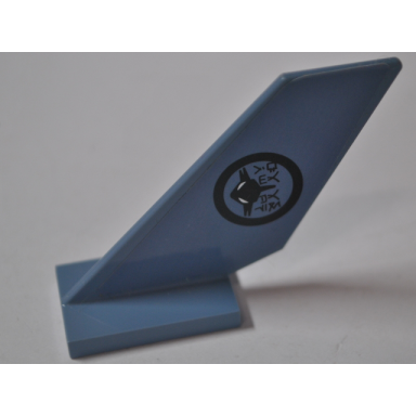 sand blue tail shuttle with black shark and ninjago logogram garmadon pattern on both sides stickers - set 70629