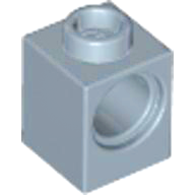 sand blue technic brick 1 x 1 with hole