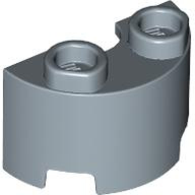 sand blue cylinder half 1 x 2 x 1