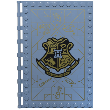 sand blue tile modified 10 x 16 with studs on edges and bar handles with hogwarts charms class pattern